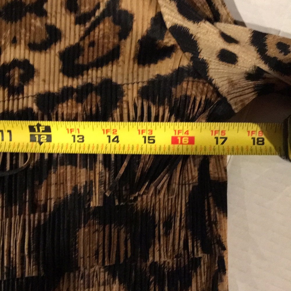 🌼Chico’s Leopard Fringe Jacket.  Small - Picture 8 of 11
